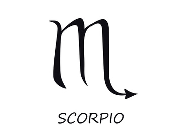 Scorpio zodiac sign black vector illustration preview picture