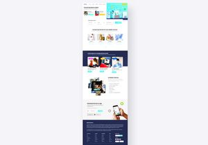 Hospital Management Website Landing Page Mockup