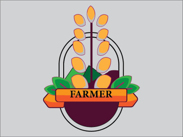 Beautiful Farm badge logo in Adobe illustrator preview picture