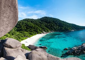 Hidden bay with turquoise waters
