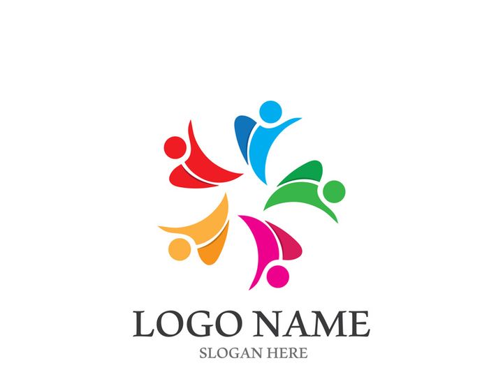 people group and community logo icon illustration design vector