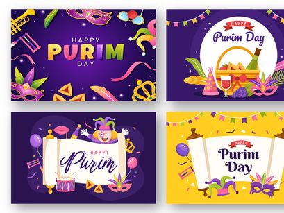 17 Happy Purim Day Illustration