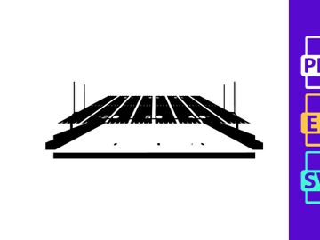 American football field with goalposts and yard lines preview picture