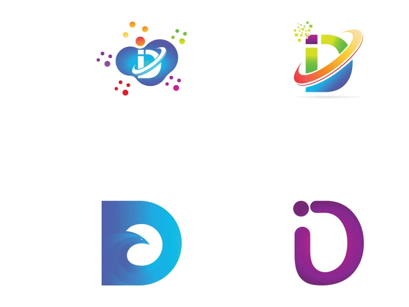 The geometry of the initial logo letter D. Logo design with a minimalist and elegant style. Logo for companies and initials.