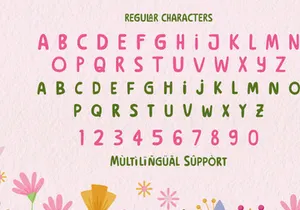 Blooming Flowers - Font Duo