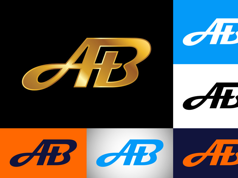 Initial Letter A B Logo Design Vector Template. Graphic Alphabet Symbol For Corporate Business Identity