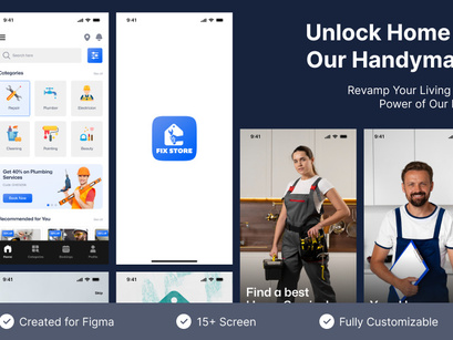 Handyman Services Provider App UI Kit