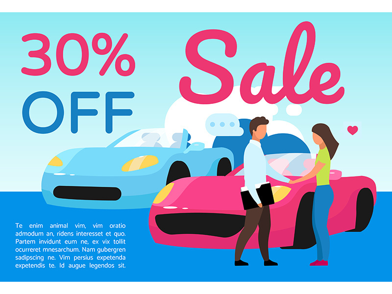 Car dealership sale brochure template