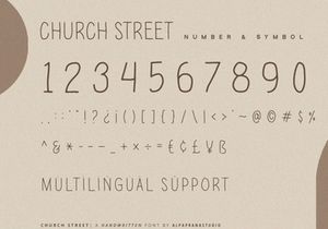 Chruch Street - Handwritten Font