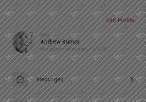 My profile and Logout action screens
