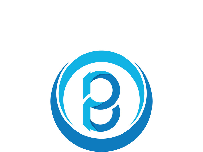 B letter logo template vector illustration