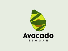 Avocado Logo, Fresh Fruit Vector Symbol Icon Design