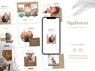 Instagram Template - Ngelencer Post & Stories preview picture
