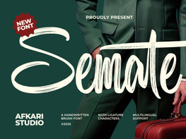 Semate - Handwritten Brush Font preview picture
