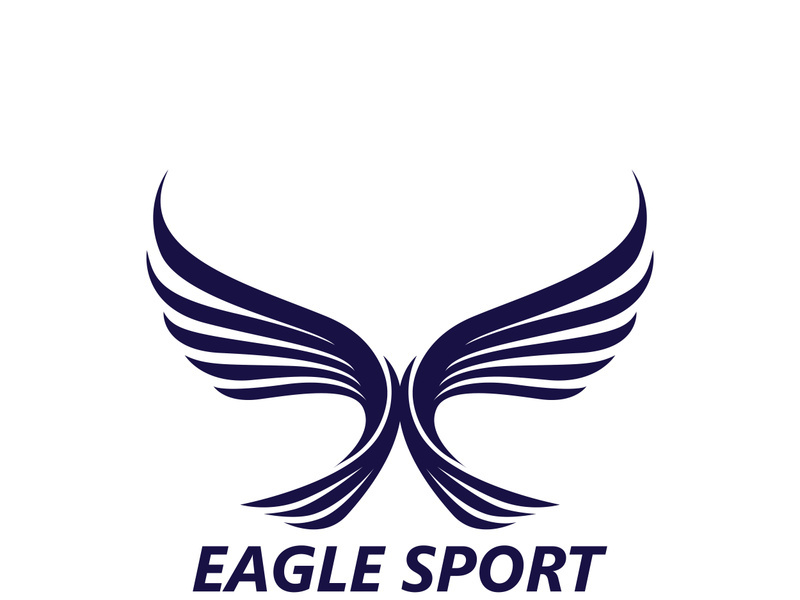 Eagle wing logo design vector image template