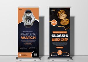 Modern Watch Shop Roll Up Banner Ver-2