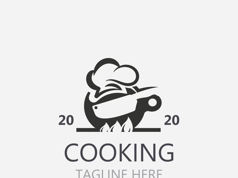 Cooking logo design. Icon or symbol inspration simple line for restaurant business