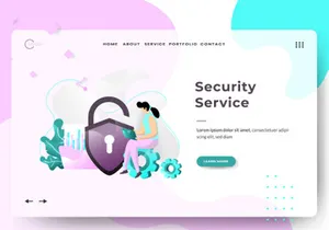Security Business sets Illustration