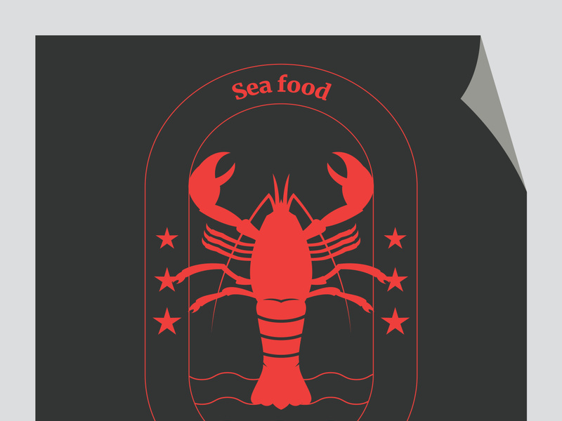 Vintage lobster logo