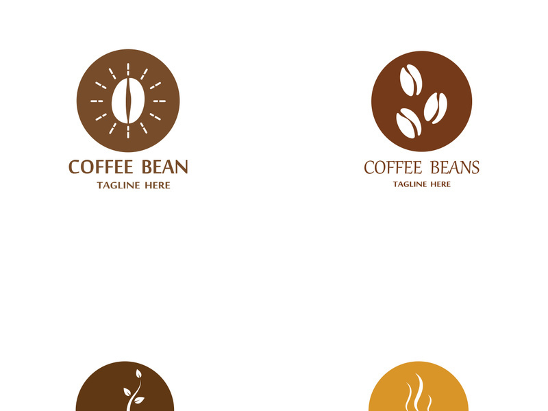 Premium coffee bean logo design.