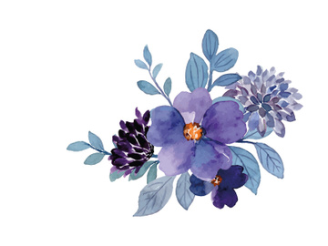 Vector Flower Watercolor Illustration preview picture