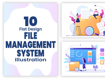 10 File Management System and Information Illustration preview picture