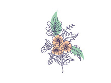 Line Art Flower, Wall Art and Decoration