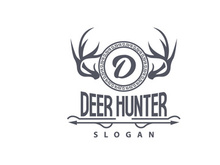 Deer Logo Deer Hunter Vector Forest Animal Design