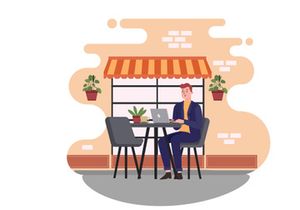 M162_Coffee shop Illustrations