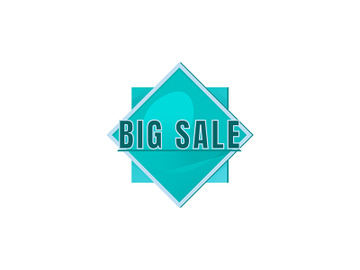 Big sale turquoise vector board sign illustration preview picture