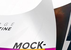 Large Magazine Cover Close Up View Mockup 01
