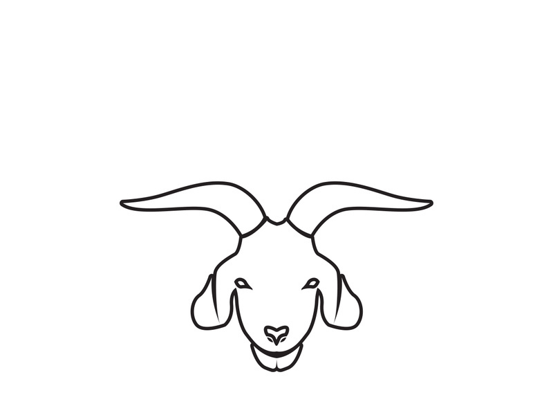 Goat Logo Template vector icon illustration design