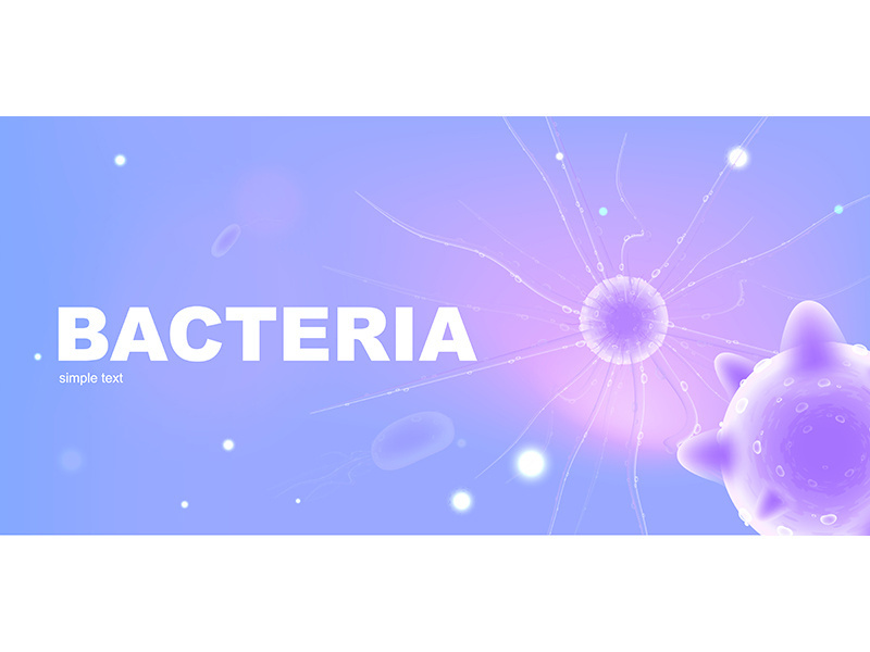 Bacteria realistic vector banner template