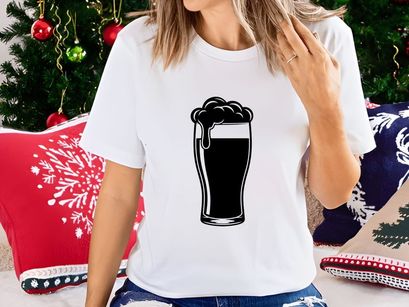 Dark Beer with Foamy Head Silhouette