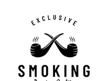 Smoking pipe vintage logo
