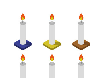 isometric candle preview picture