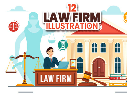 12 Law Firm Services Illustration