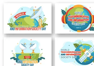 12 World Telecommunication and Information Society Day Illustration