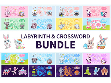 Labyrinth and crossword bundle preview picture