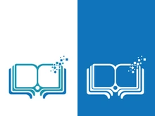 Digital book logo technology vector icon design