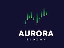 Aurora Logo, Light Wave Vector, Nature Landscape Design