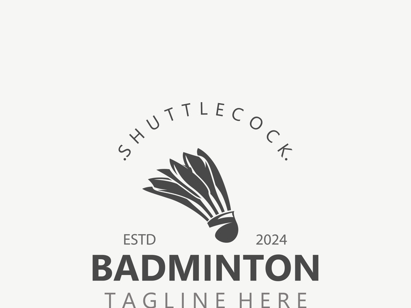 Badminton Shuttlecock logo icon design for Sport Badminton Championship club competition