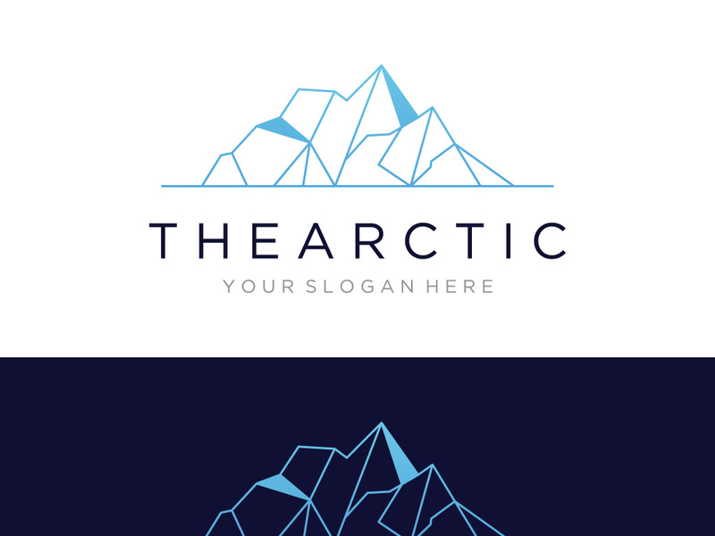 Antarctic iceberg logo design.