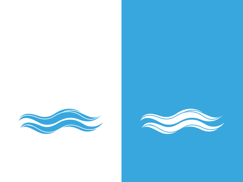 Wave beach vector illustration design logo