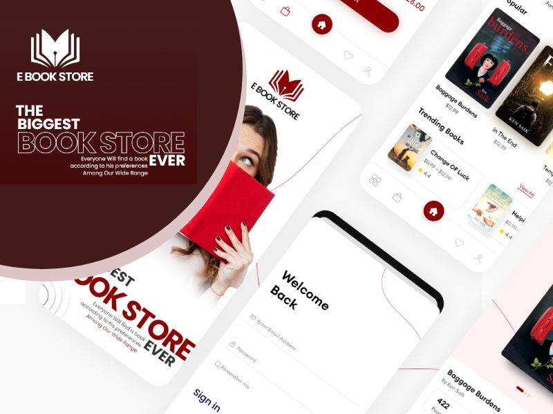 E-book store App - Adobe XD Mobile UI Kit