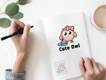 Cute owl - Logo Template preview picture