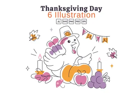 6 Positive Solitude Vector Illustration