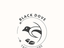 Dove bird elegant flying logo design Nature Wildlife Label style vintage image