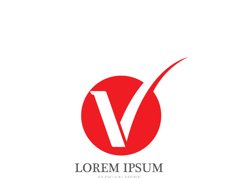 V  Logo Template vector icon illustration design
