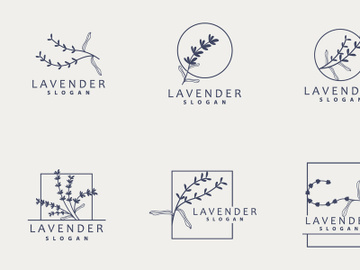 Lavender Logo Elegant Purple Flower Plant Illustration preview picture